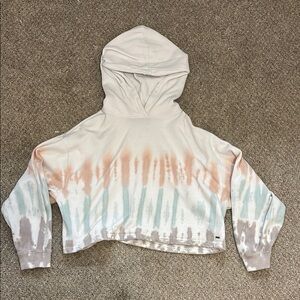 Simply Southern Tie-Dye Hoodie - Cream, Blue, Brown